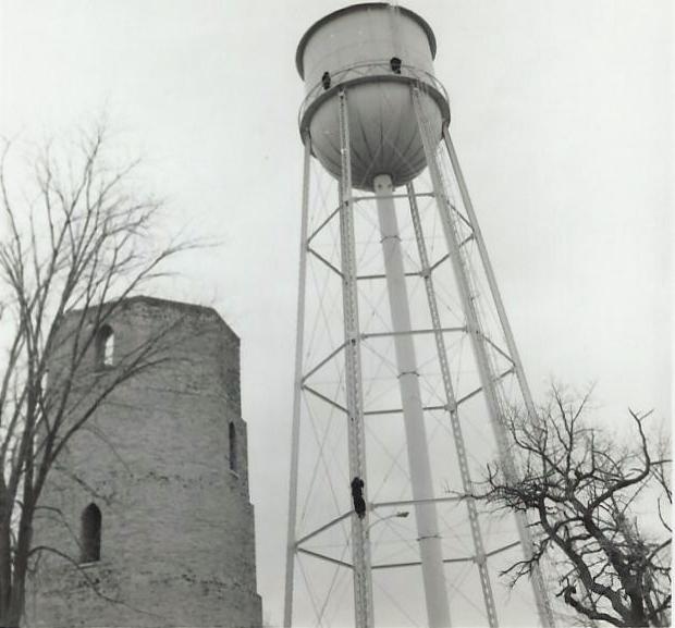 One of the most notorious Basic Elmo- era escapades was the water tower climb of 1973. Len Paglia...